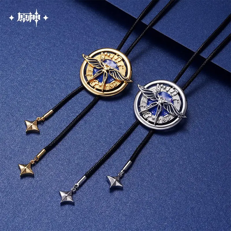 

Yuan Shen Series Anime Necklace Man Creative Women Necklaces High Quality Men Chain Fashion Wing of Wind Pendant Metal Collares