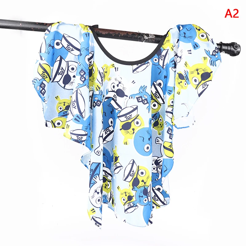 

1pcs Kids Waterproof Hairdressing Cape For Barber Shop Childrensalon Hair Wrap Dyeing Hair Cutting Cartoon Cloth Styling Tools