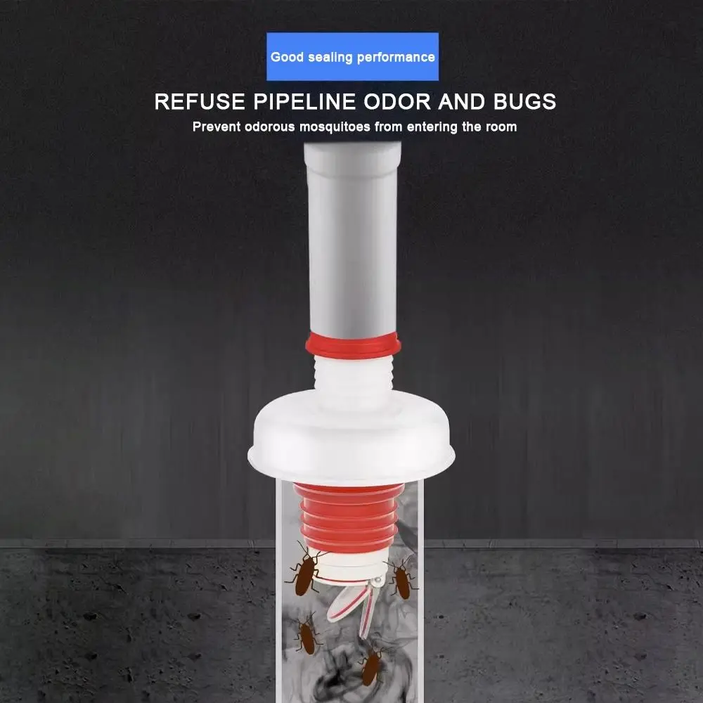 Floor Drain Joint Adapter Kitchen Drain Connector Washing Machine Floor Drain Adapter Tees Joint Multifunctional Tee Connector Anti-overflow Anti-odor Sewer Elbow Pipe Connector