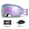 COPOZZ Ski Goggles with Box Case Ski Mask UV400 Anti-fog Snow Goggles Big Spherical Skiing Snowboarding for Women Men 1