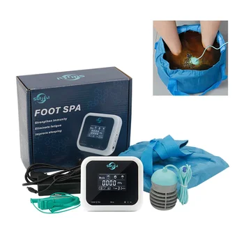 Detox Ionic Cleanse Vibrating Foot Spa Bath Massager Machines Pedicure Ionic Electric Mini FootBath Whirlpool Care Arrays Aqua