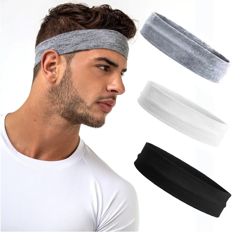 2 Inch Cotton Headband Sports Yoga Sweat Wicking Stretchye Hair Band Bandage On Head Turban Bandana Elastic Gum For Hair Turban q88 1 3 inch touch smart bracelet smart sports watch