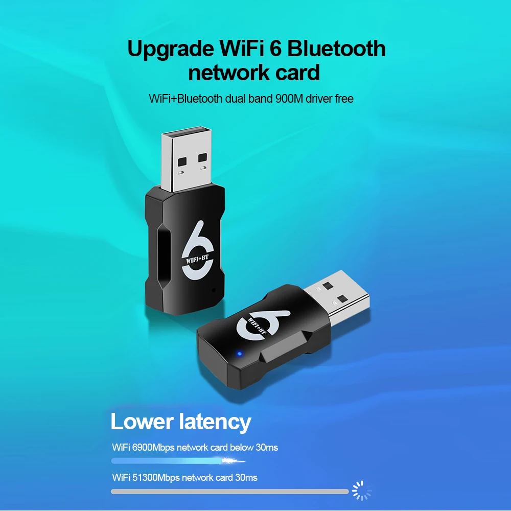 Bluetooth 5.4 Adattatore Adattatore USB WiFi 6 + Bluetooth 5.4 Dual ...