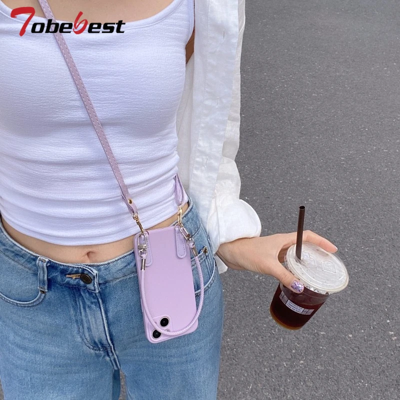 Versatile Crossbody Lanyard Handheld Wrist Strap Silicone Case