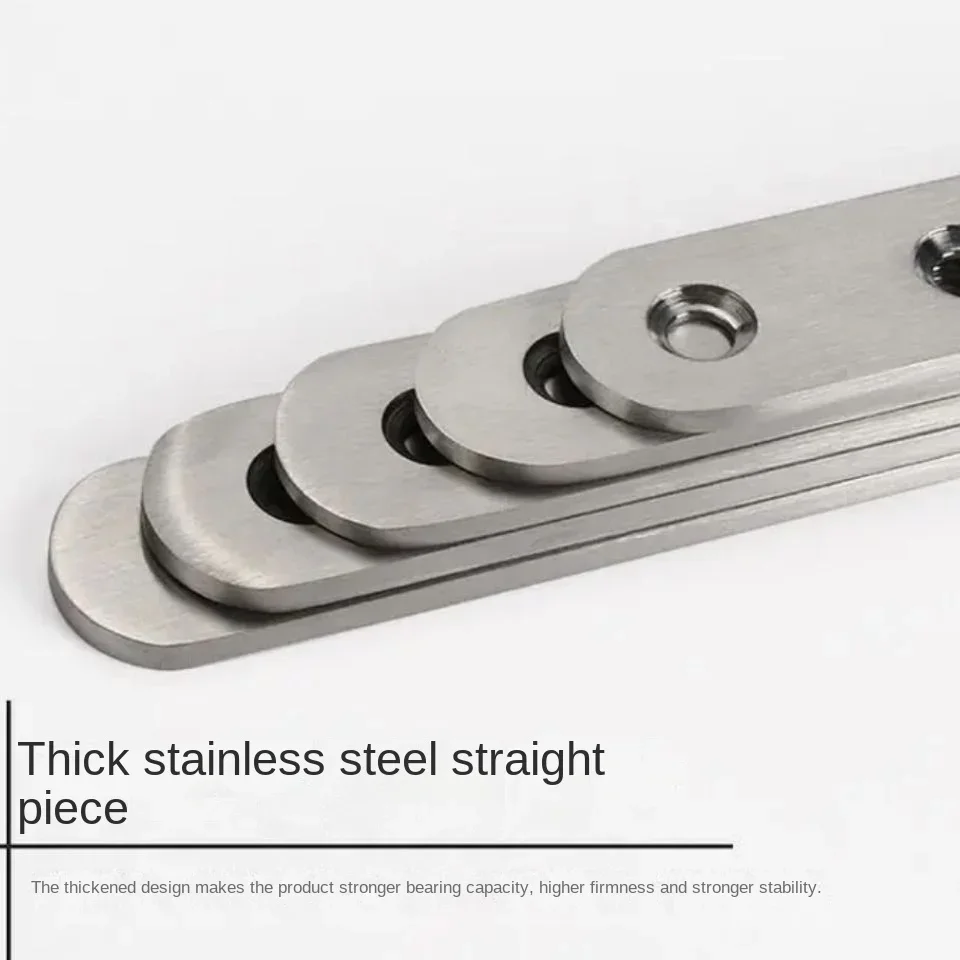 Description Picture 3 of itemStainless Steel Straight Piece Connecting Code One Word Iron Piece Flat Angle Piece Corner Code