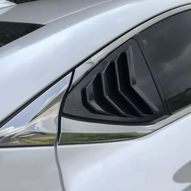 렉서스 ES250 ES350 ES300h 2019-2023 차량용 리어 루버 윈도우 사이드 셔터 커버 트림 스티커 벤트 스쿱 ABS 카본 파이버 자동차
