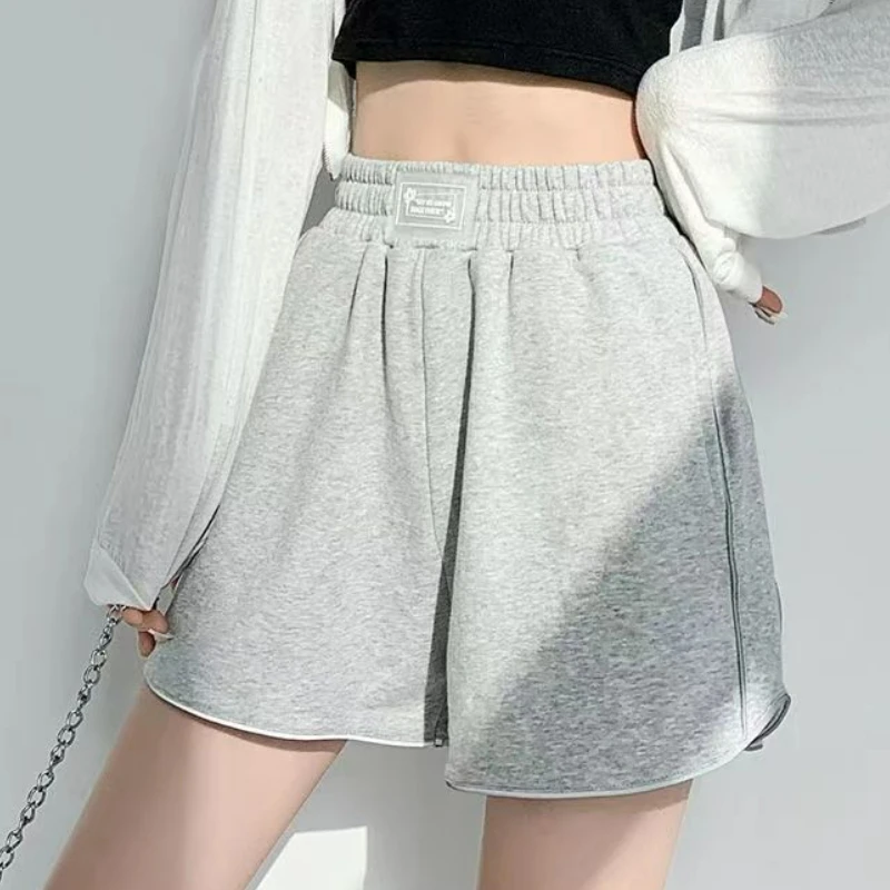 Short Pants for Women in Summer Thin and Loose Fitting, Running and Casual Hot Pants High Waisted Slimming A-line Wide Leg