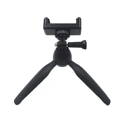 Compact Portable Camera Selfie Stand for Smartphones and Action Cameras (Tripod - black)