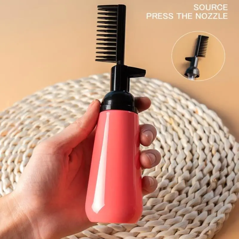 Professional 130/200Ml Hair Coloring Comb Empty Hair Dye Bottle With Applicator Brush Dispensing Salon Hair Styling Tool