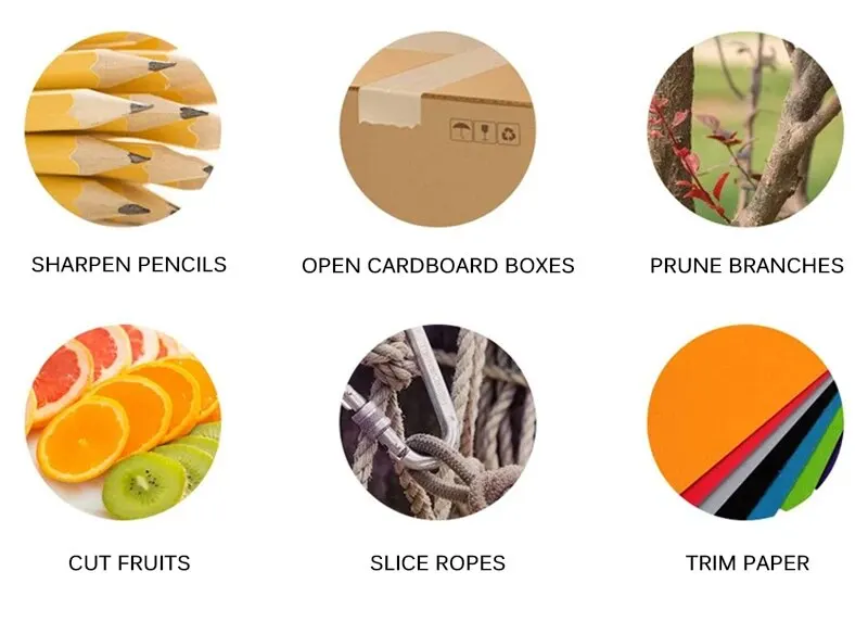 Description Picture 5 of item5PCS Pocket Folding Fruit Knife Set, Stainless Steel Outdoor Knife with Non-slip Handle for Kitchen Accessories Box Opener