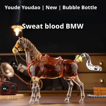 Animal Horse Shaped Wine Bottle High-quality Glass Barware Whiskey Decanter Novelty Design Men Gift 1