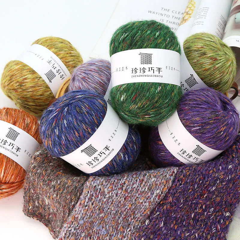 

3pcs 50g/ball Colorful Velvet Thick Needle Thread Scarf Hat Coat Hand-knitted Thread Ball Thread Crochet Yarn for Knitting
