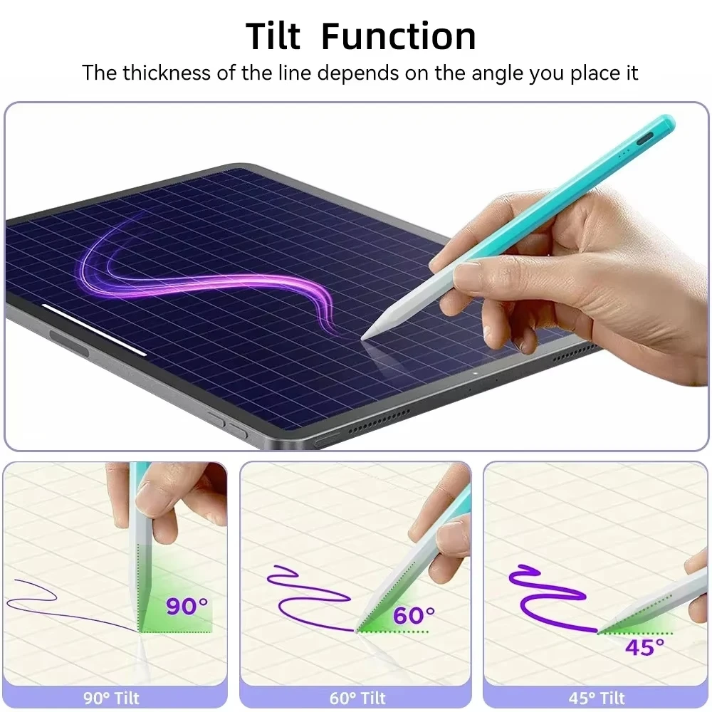 Advanced Stylus Pen with Palm Rejection and Power Display