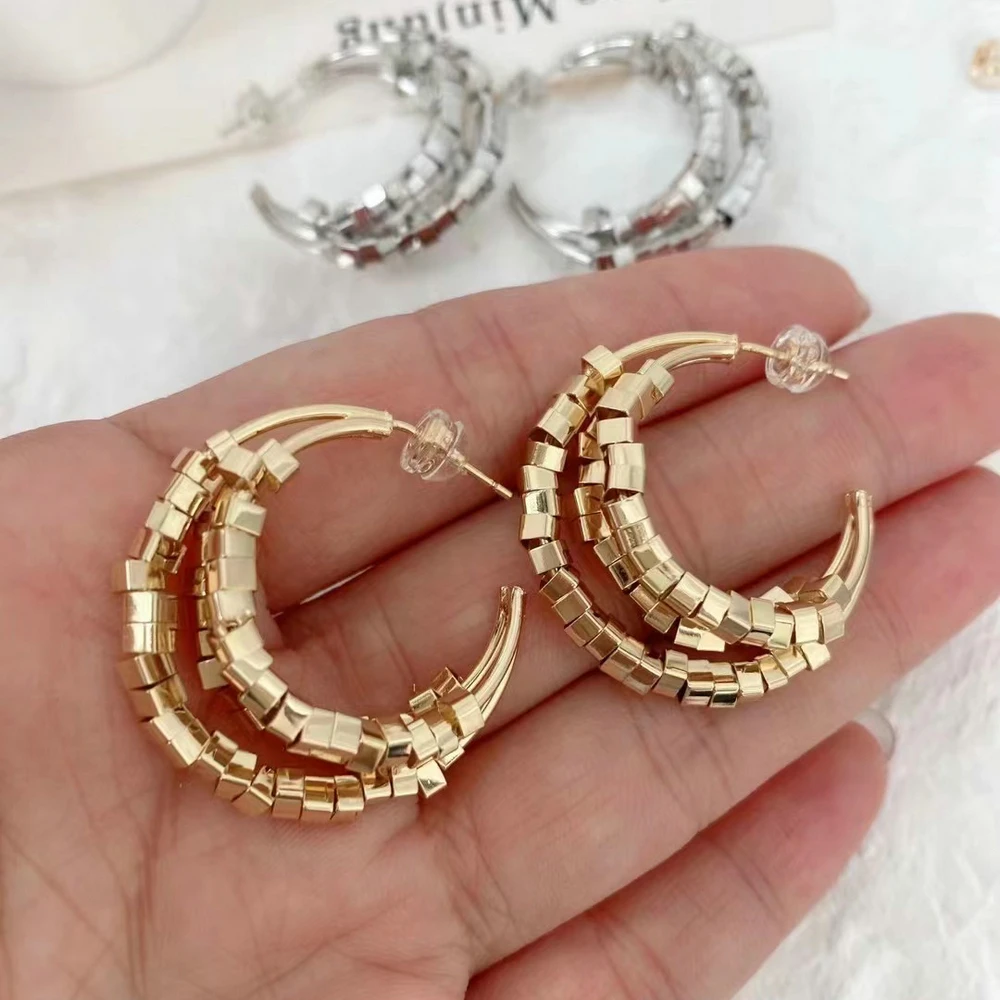 

Модные Винтажные маленькие бусины в форме полумесяца, аксессуары из латуни с покрытием, подарок для женщины