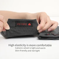 Mittens male warm cycling driving cold students windproof elastic winter thin velvet lovers all refer to female Half round glove - Image 6