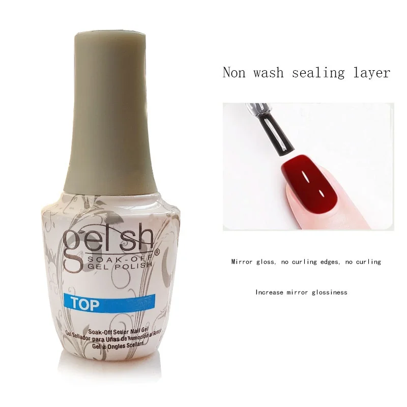 New Super Bright Wash Free Top And Base Coat Glue 2 Pcs Gel Varnish Set For Manicure Durable Firm Glue UV Gel Nail Polish combin