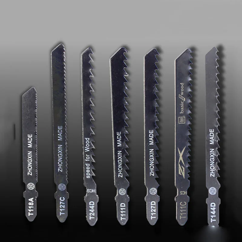 5pcs/set HCS 6T Jig Saw Blades T244D/T344D for Fast Cutting Straight Cutting 4 Mm Teeth Length Jigsaw Blades 100*1.2mm Saw Blade 4
