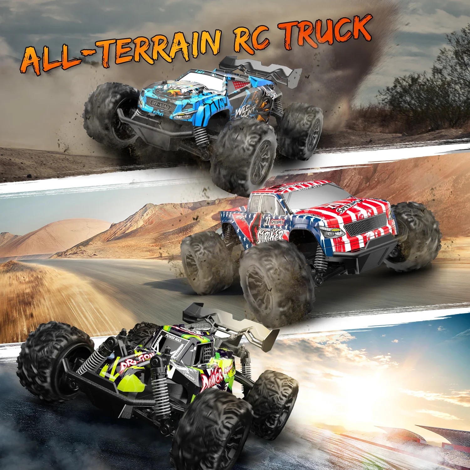 20KM/H Power Motor 2.4G RC Drift Car Truck Independent Shock Absorber Anti-Crash Vehical Adults Kid Toy Gift Remote Control Car 5