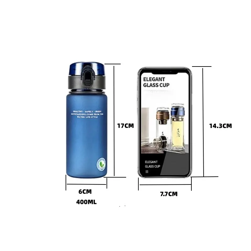 sports water bottle BPA Free Leak Proof Sports Water Bottle Tour Hiking Portable 400ml