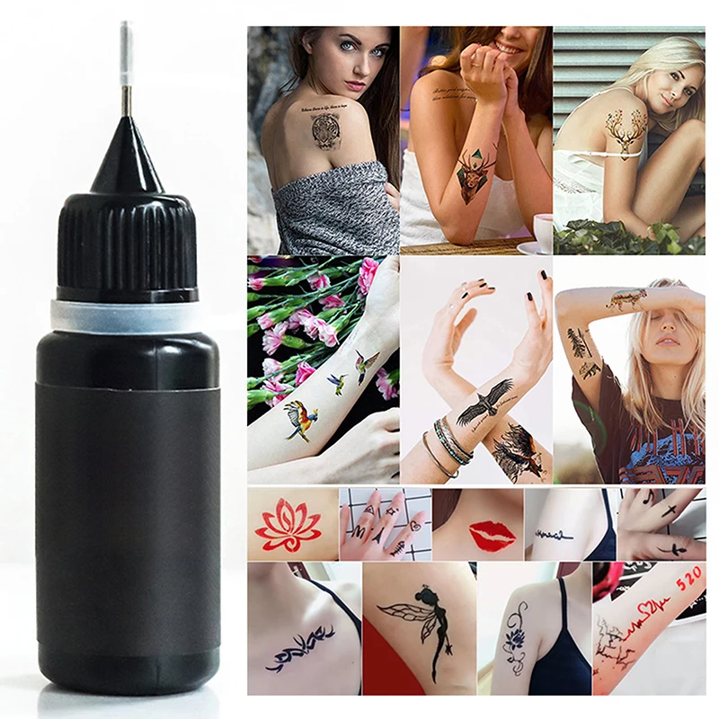 1/3/5 Coni di Henné Liquido per Tatuaggi Temporanei 10ml, Nero, Marrone, Rosso, Marrone, Stile Indiano, per Adesivi per Tatuaggi Temporanei e Body Paint - immagine 6