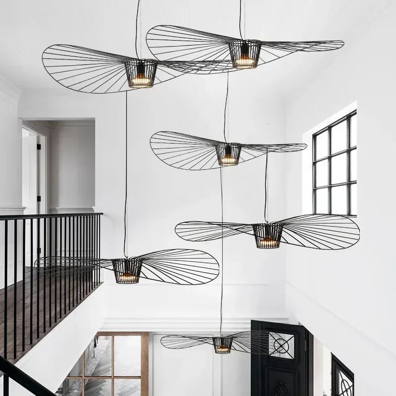 Modern Vertigo Hat Suspension Lamp Industrial Vintage Led Pendant Chandelier Living Dining Room Hanging Light Home Decor Lustre led pendant chandelier