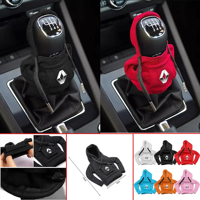 Garniture de changement de vitesse de voiture, décoration intérieure de voiture en peluche pour Renault Megane 2 3 Clio 4 Captur Duster Logan Kadjar Fluence Captur