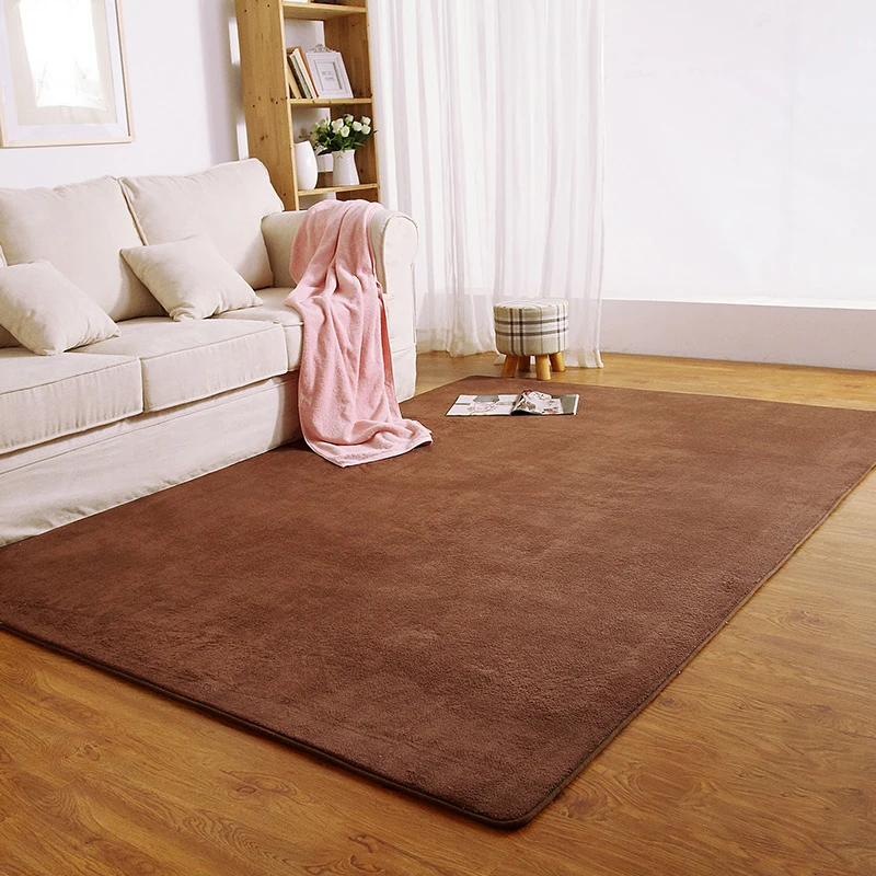 Thick Coral Velvet Carpet For Modern Living Room Sofa Area Rugs Kids Bedroom Bedside Rug Crawling Mat Balcony Cushion Home Decor coral velvet rug