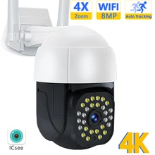 8MP 4K IP Camera Outdoor PTZ WiFi 5MP HD Auto Tracking Onvif CCTV Security Protection 3MP Wireless Surveillance Cam iCsee H.265