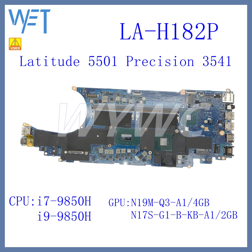 La-H182P Cpu:I7-9850H I9-9850H Con Scheda Madre Per Laptop Gpu Per Scheda Madre Per Notebook Dell Latitude 5501 Precision 3541