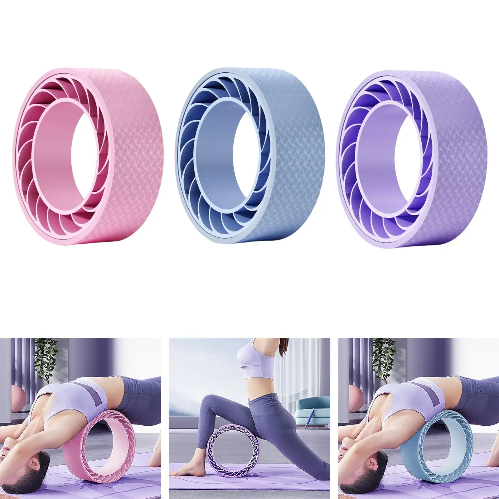Yoga Pilates Circle Wear Resistant Yoga Wheel for Workouts Waist Shape Gym