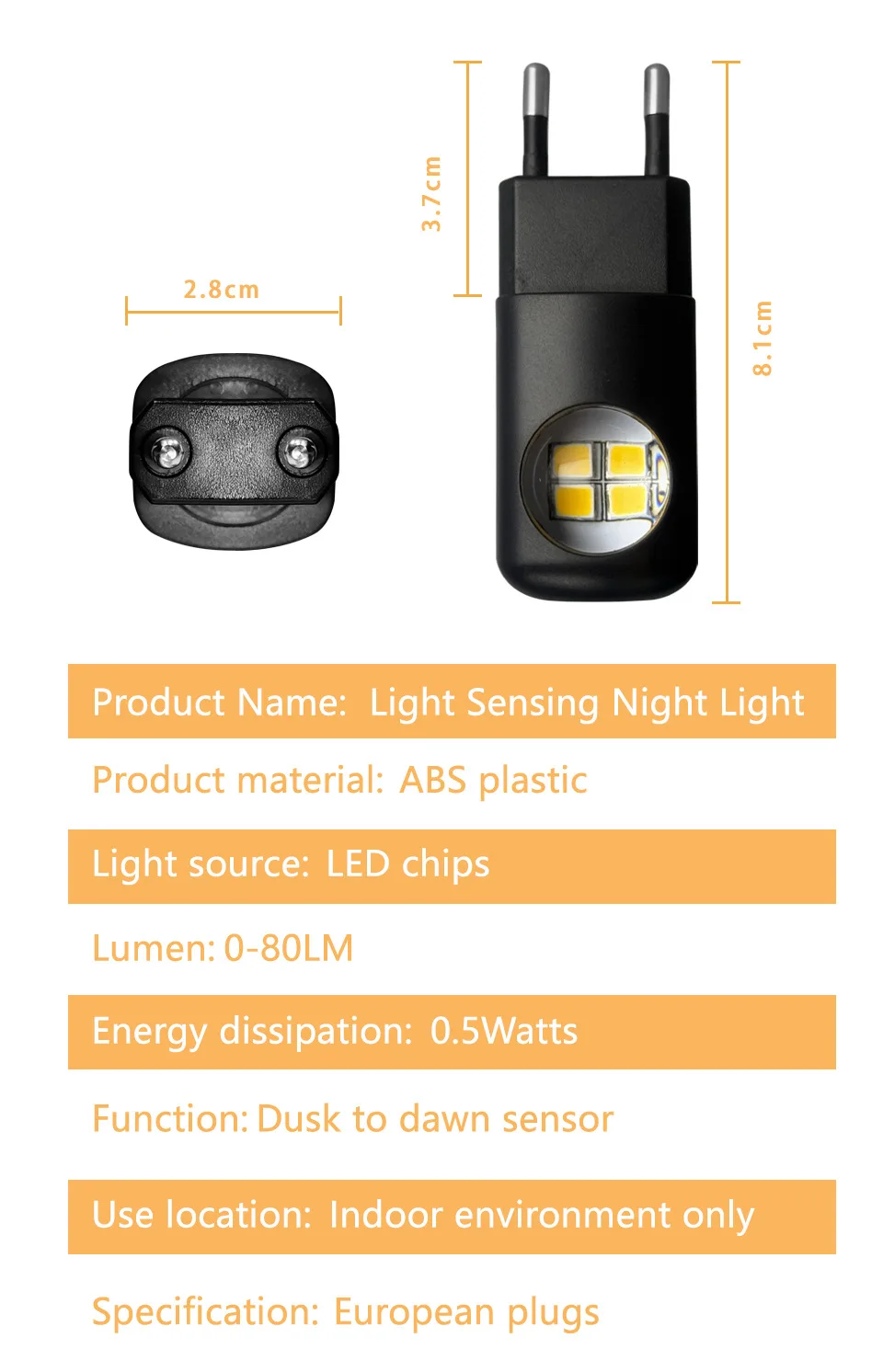 LED Night Light With Motion Sensor Light EU US Plug Socket Lamps Children Night Lights Wireless Wall Bedside Bedroom Night Lamp