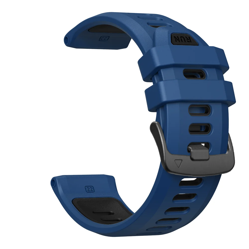Sport Silicone Strap, 22mm - Versatile Watch Band and Wristband Bracelet
