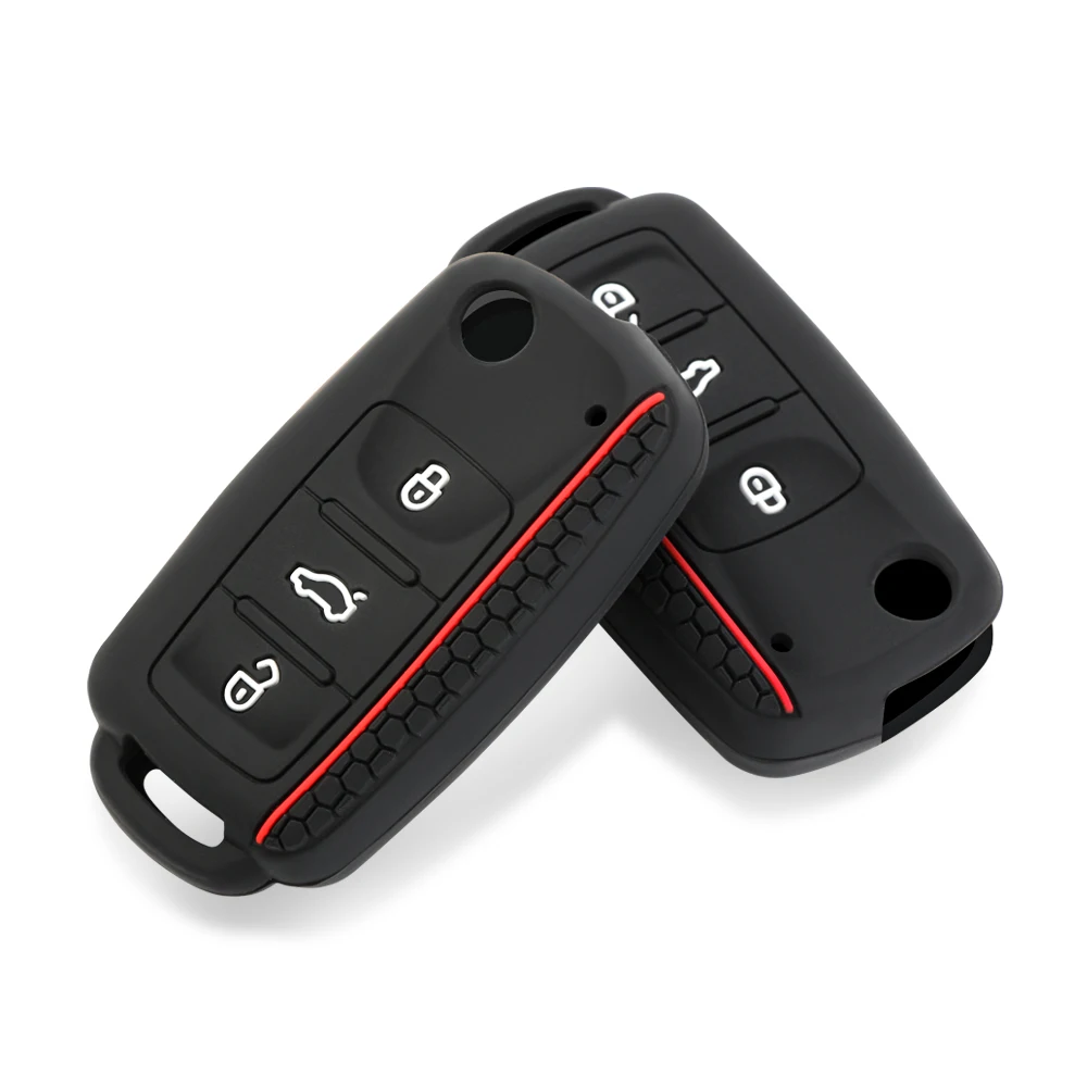 Car Key Case Keys Cover Protection Shell Bag For VW For Volkswagen Polo iguan Passat Golf Jetta Lavida Skoda Octavia