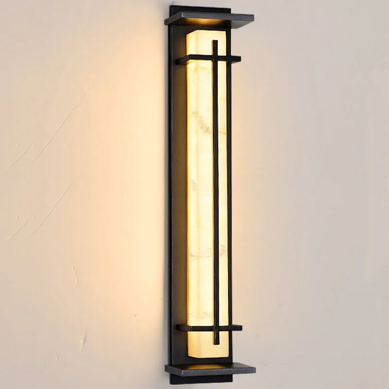 Outdoor LED Lmitated Marble Wall Lamp AC110V 220V Waterproof IP65 Stainless Steel Porch Light For Street Path Sconce Decoration