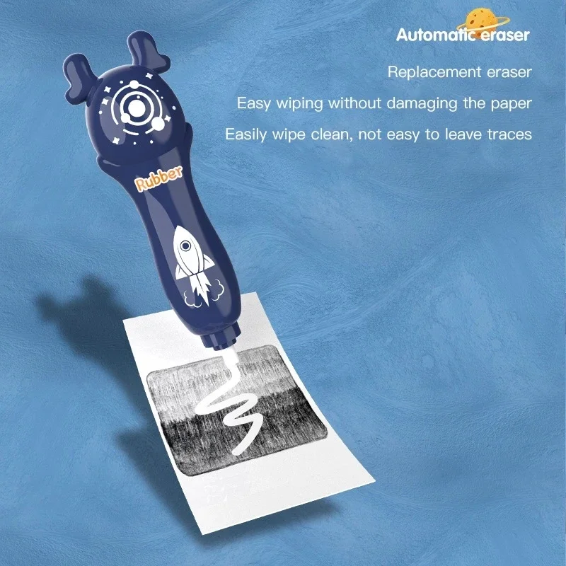 Electric Pencil Sharpener Eraser Vacuum Cleaner Set for Sketch