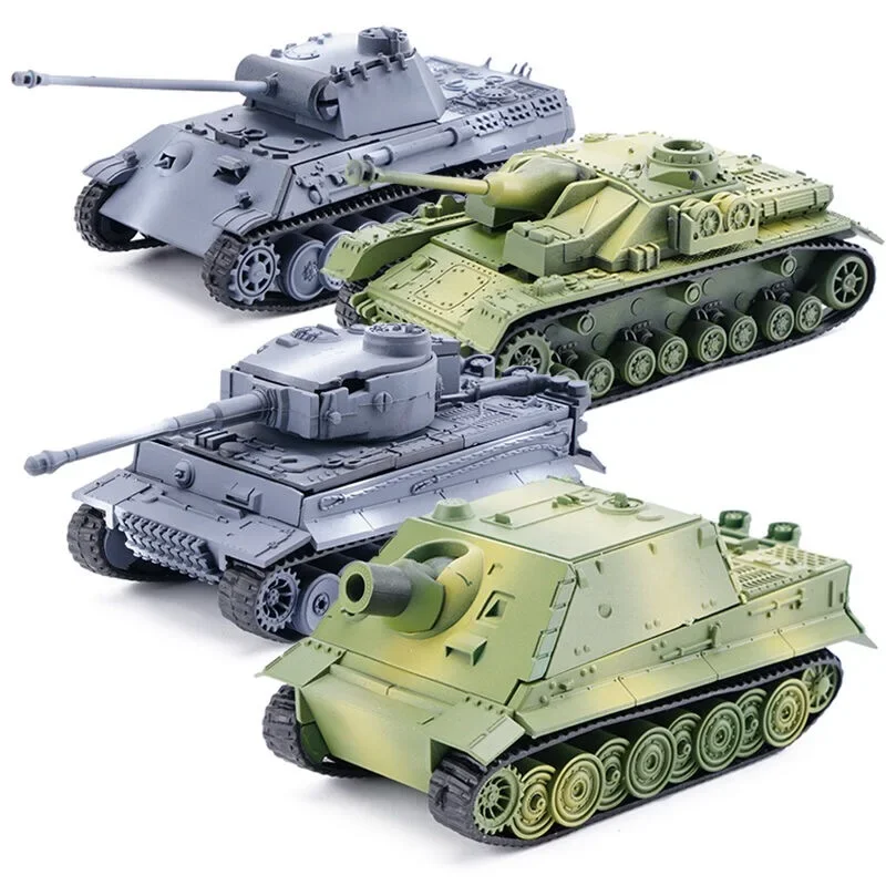 4D Building Block WWII German Tank Military Assembly Set - 1:72 Simulation Model Toy Gift