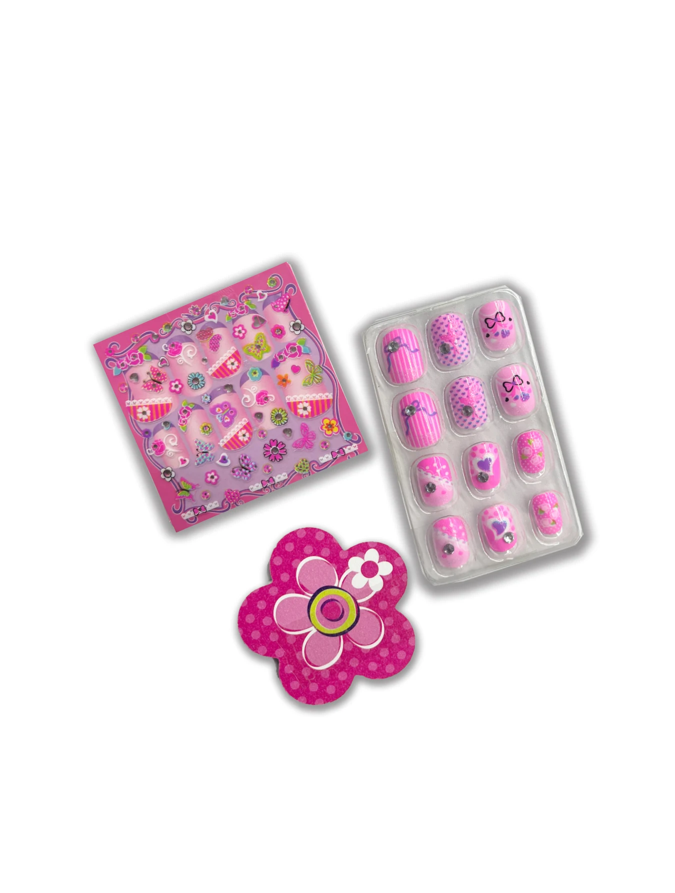 2024 Kids Makeup Set Press on Nails Set Nail File Set Stickers Kids Toys Birthday Gifts 4
