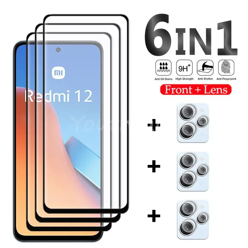 Számára xiaomi redme 12 üvegek redme 12 edzett üvegek Hiánytalan Madárlép Hamis színben tüntet fel Hátvéd camer fólia redme 12 12C 10 10C 10A üvegek