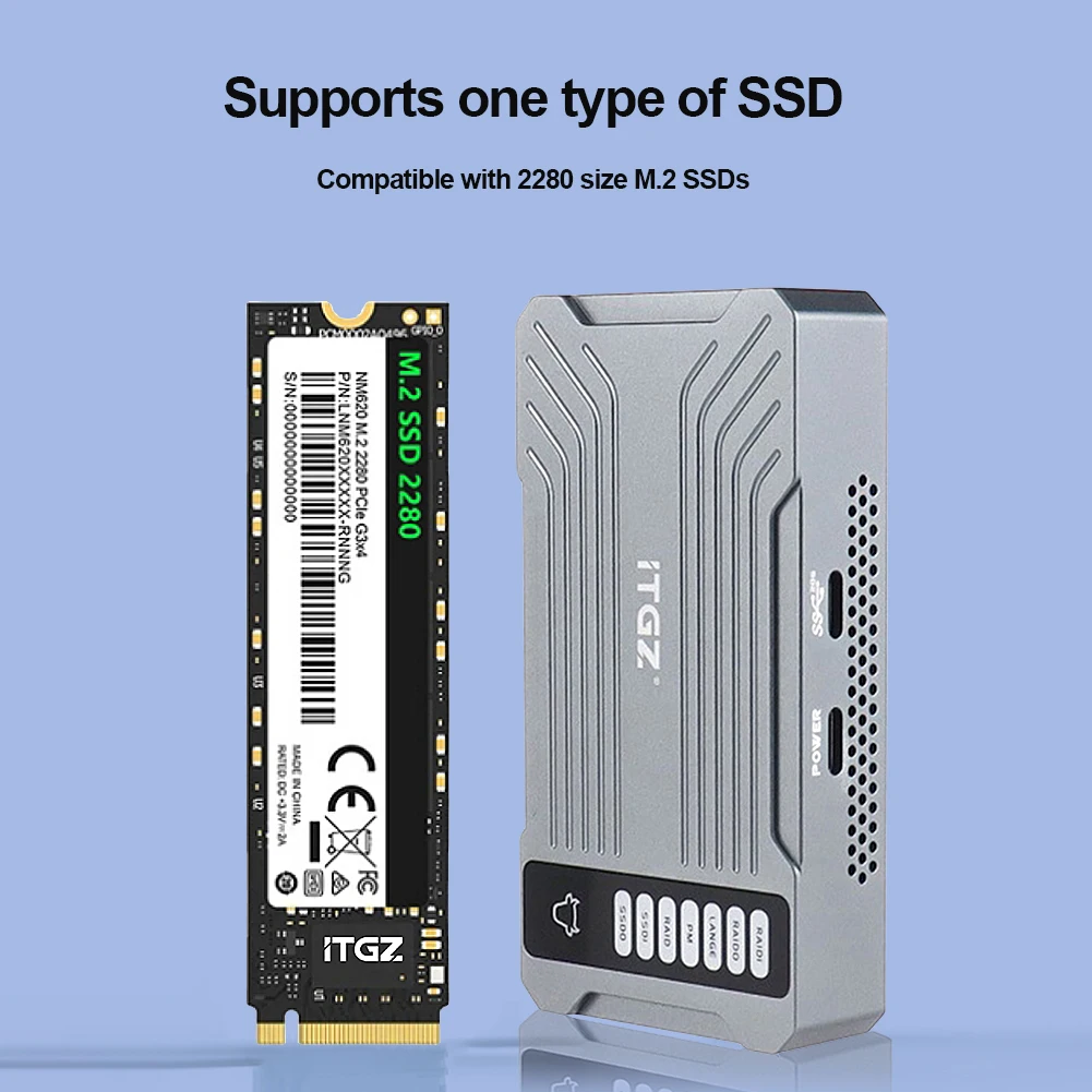 PC ƮϿ  ϵ ̺ Ŭ, M.2 NVME SSD RAID ̽ , 20Gbps   M.2 SSD Ŭ, M Ű USB3.2 Gen2