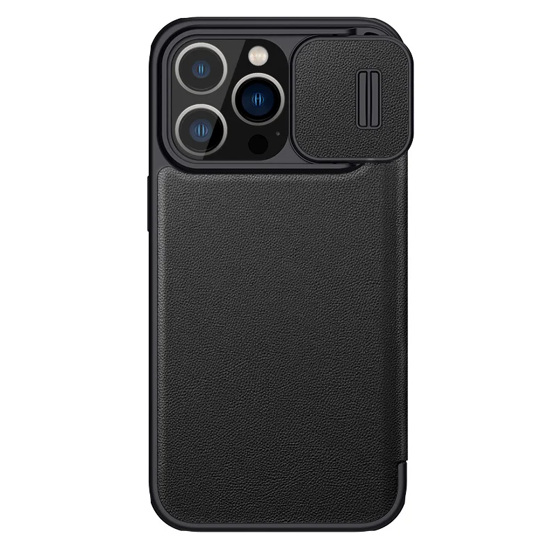 A SCENE/エーシーン/BC Flip pocket iPhone14Pro Flip Case For iPhone 14 Pro Max Nillkin Qin Leather Cloth
