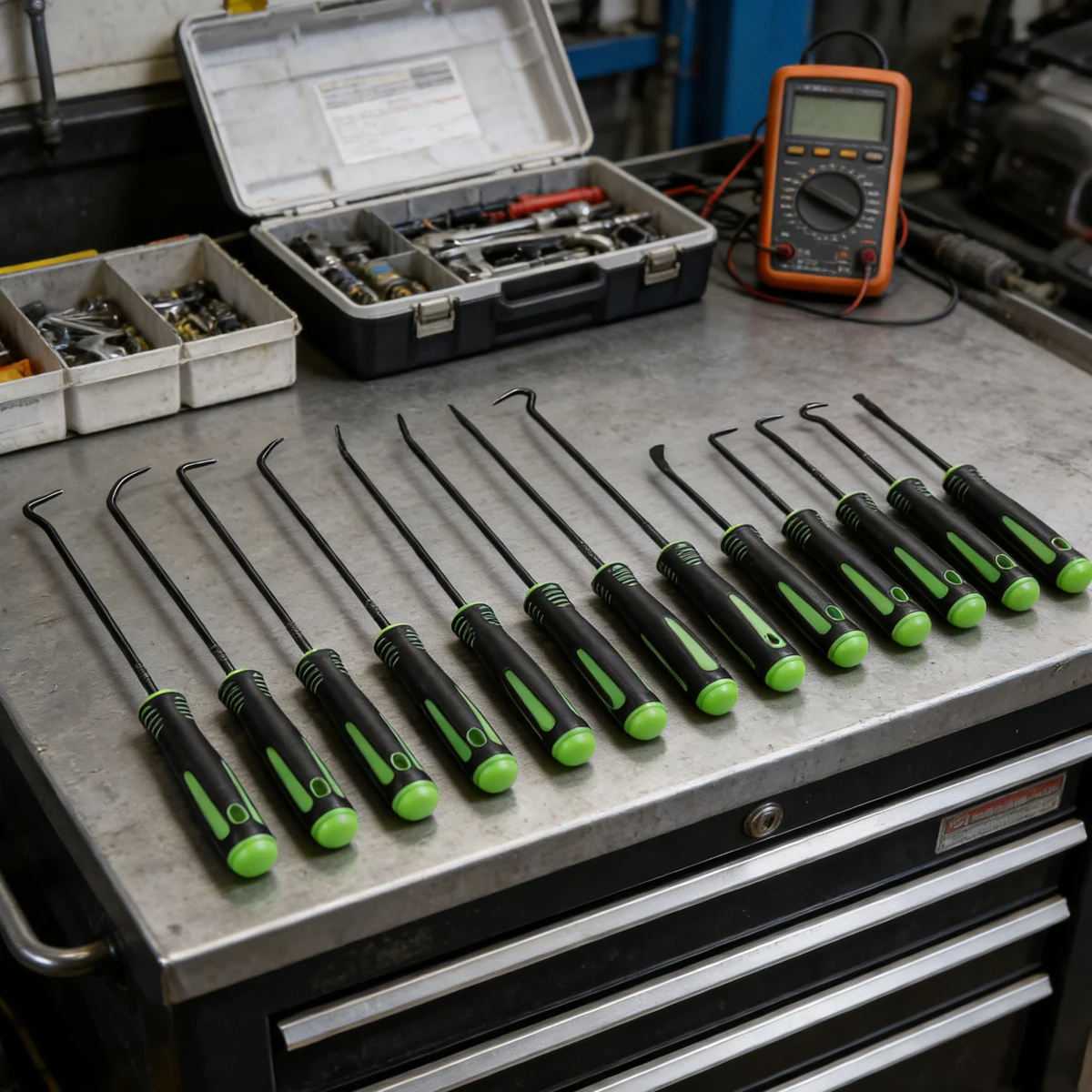 정밀 픽 및 훅 세트 자동차 픽 자동차 공구 정비사 전문 분해 공구 키트 차량 용품 기계 공구