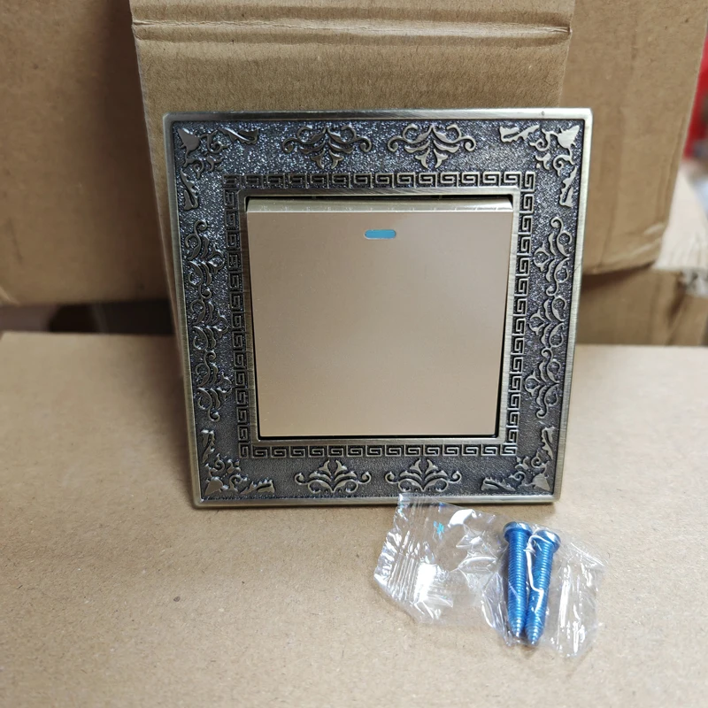 bronze verde esculpido interruptor do painel 05