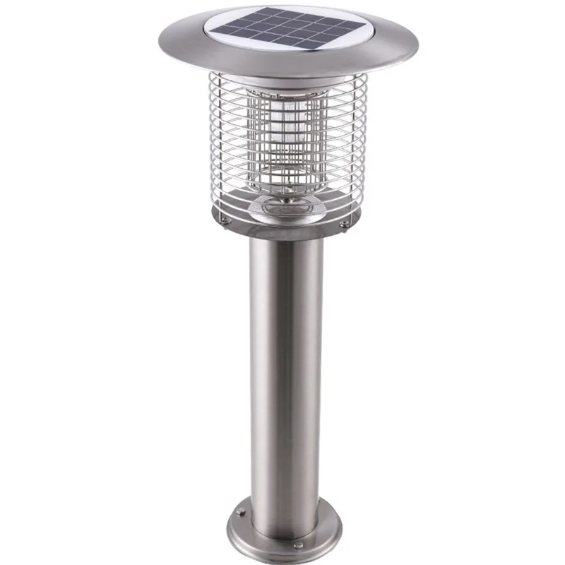 TEMOU Outdoor Solar Mosquito Killer Lamp Insect Kill Trap Repellent LED Lawn Light for Home Garden
