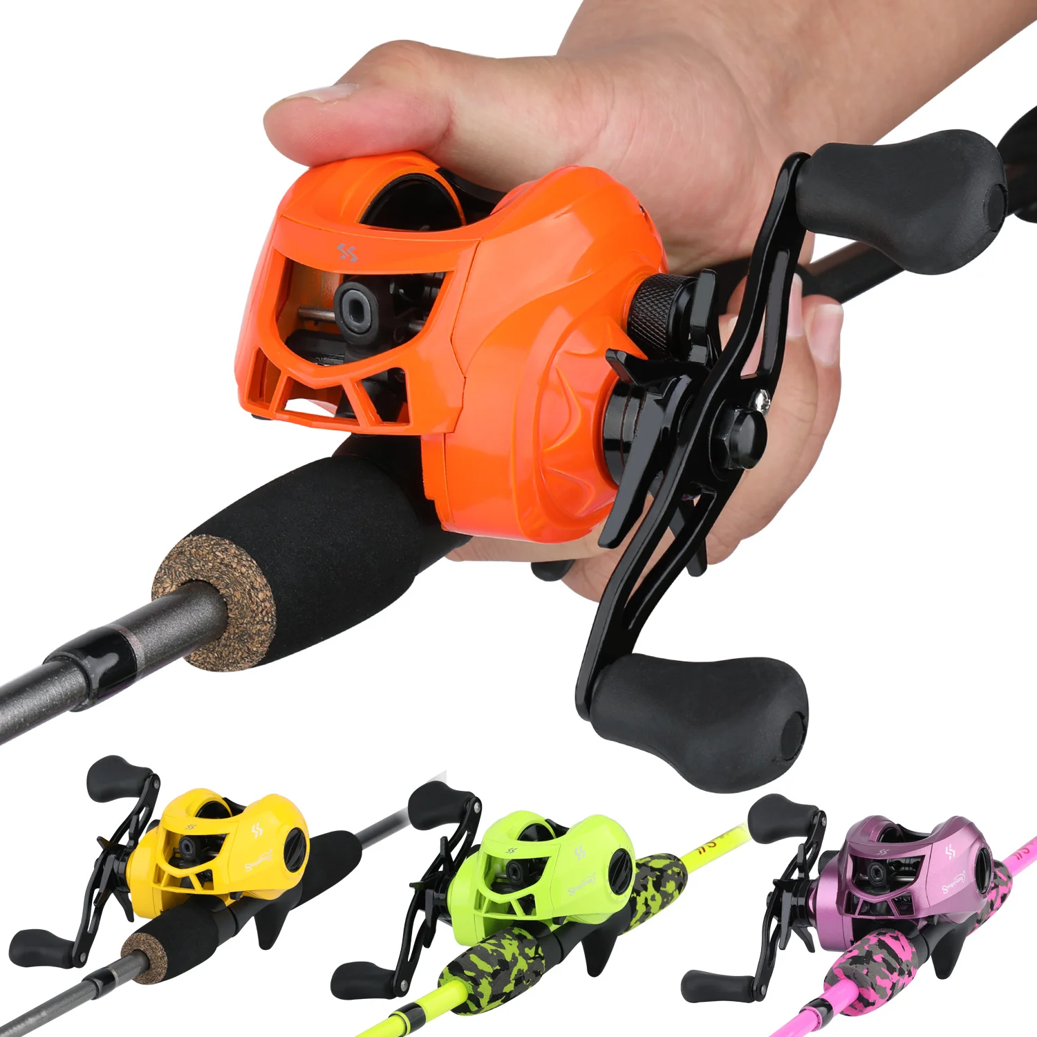 Description Picture 2 of itemSougayilang Fishing Rod and Reel Combo 7.1:1 High Speed Casting Reel and Ultralight Carbon Fiber Casting Rods Fishing Kit