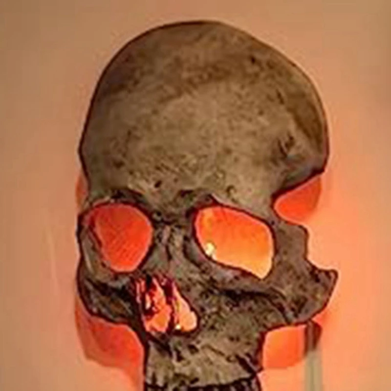 

1 PCS Halloween Skull Night Light Horror Lamp Gothic Skull Night Lamp Skeleton Lamp Plug Into Wall Decorative Gothic US Plug