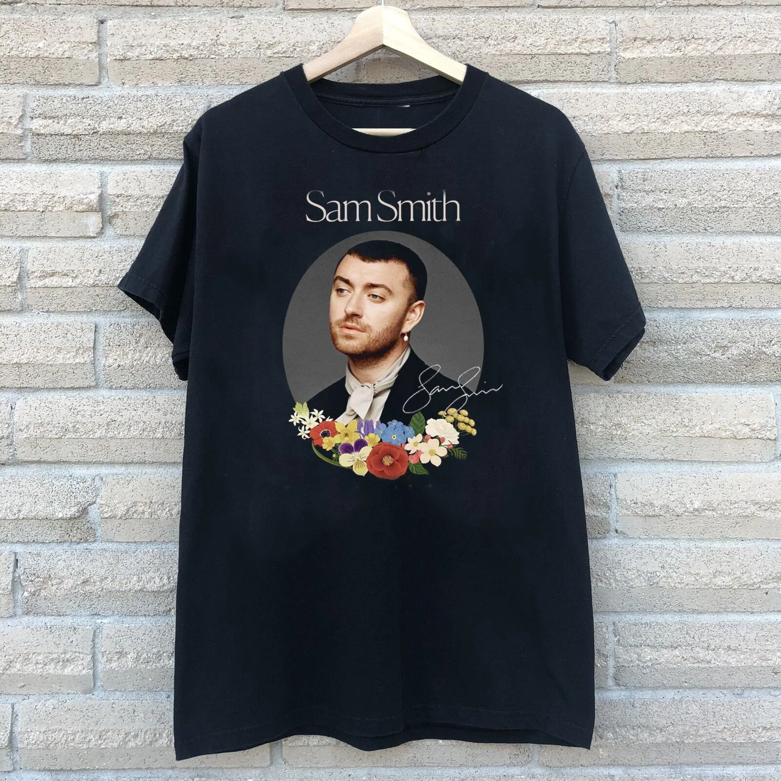 Nuovo Regalo In Cotone Sam Smith Per T-Shirt Fan Black S-2345Xl Gc1132