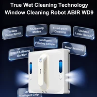 Robot Window Vacuum Cleaner ABIR WD9,4-Way Water Spray, Laser Sensor,9000PA Suction, Low Nosise,Wet Dry Scrape & Wipe in One 2