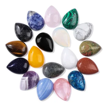 18x25mm Natural Stone Cabochons Agates Opal Quartzs Crystals Gems Cabochon for Needlework Jewelry Making Rings Accessories 1