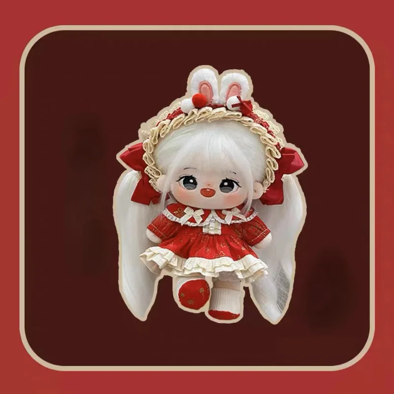 

KPOP For Plush 20cm Doll Rabbit Red Skirt Clothes Clothing Cosplay Dress Up Cosplay Accessories Anime Toy Figure Xmas Gifts