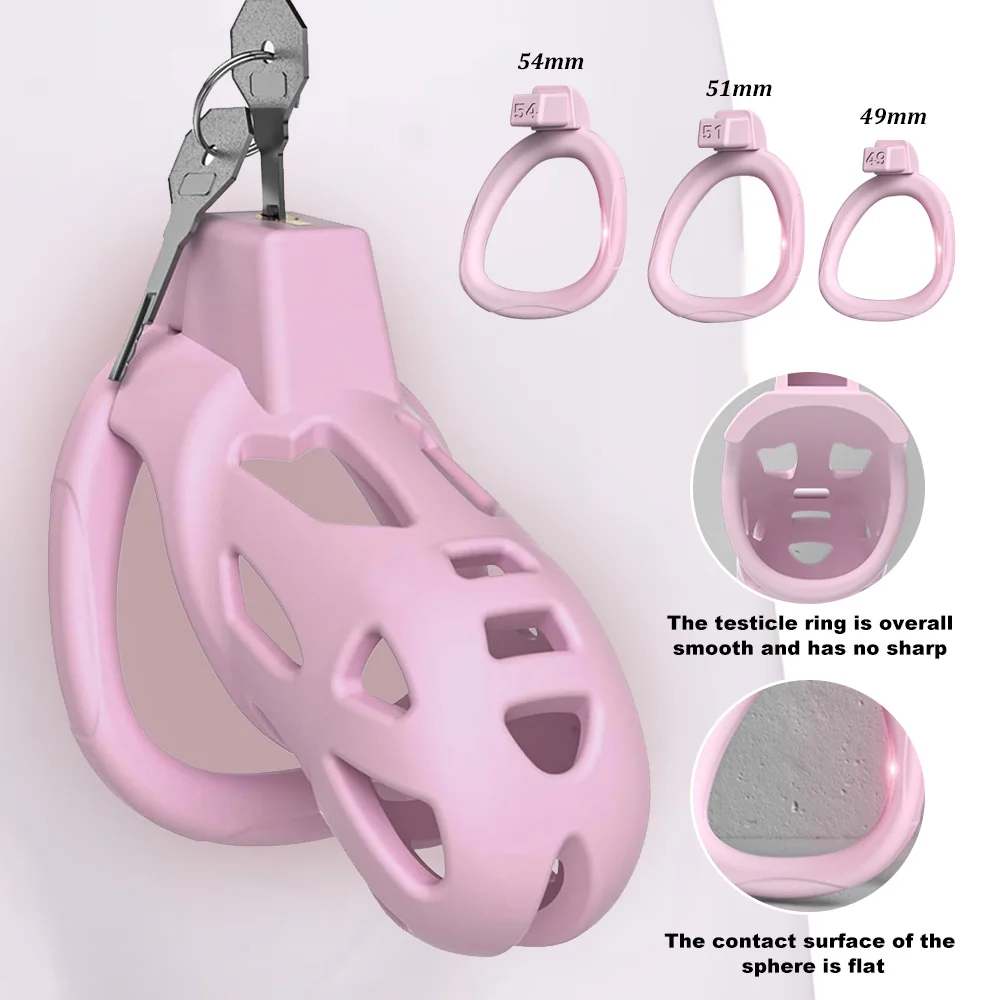 Male Chastity Cage With 3 Snap Ring Sissy Chastity Cock Cage Device Penis Rings Erotic Urethral Lock BDSM Bondage Sex Toys
